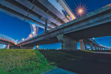 小松川ジャンクションの夜景