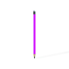 Pink pencil vector and illustration 
