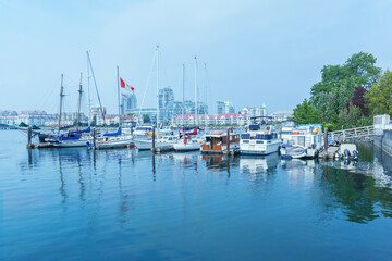 Fototapeta na wymiar Inner Harbour Pier in Victoria British Columbia Canada
