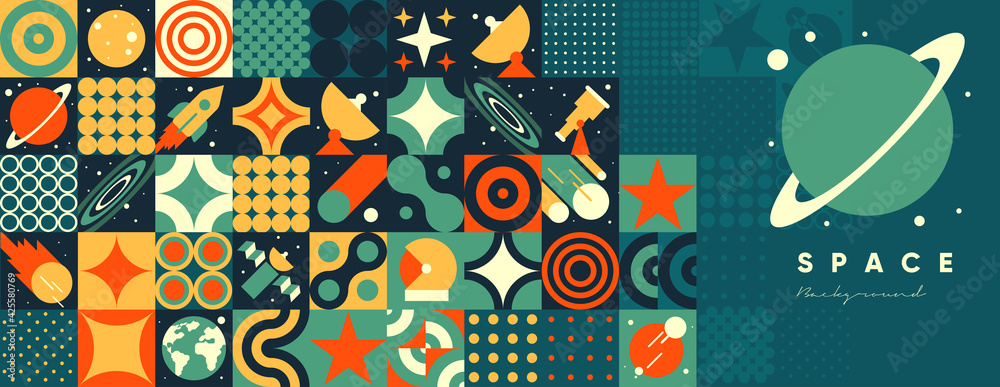 Canvas Prints space. cosmos. vector illustrations. abstract backgrounds, patterns on the theme of space. minimalis