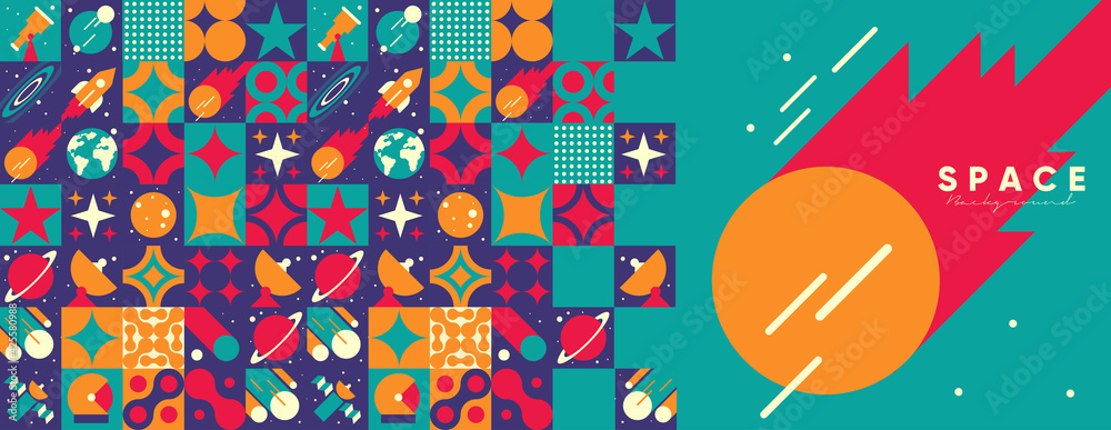 Canvas Prints space. cosmos. vector illustrations. abstract backgrounds, patterns on the theme of space. minimalis
