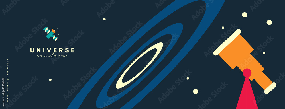 Canvas Prints space. cosmos. vector illustrations. simple flat illustrations about space and the science of the un