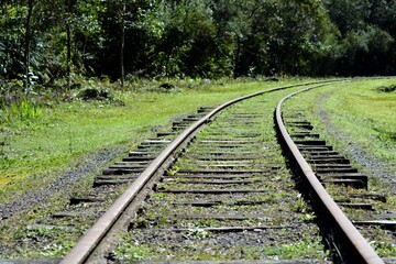 Train tracks where many have passed.