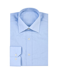 blue shirt isolated on white background 