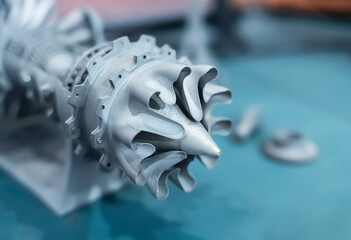 3D printer jet engine printed model plastic