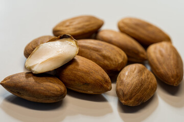 close up of almonds