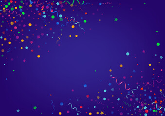 Bright Particles Abstract Vector Blue Background.