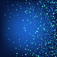 Blue Square Carnaval Blue Vector Background. Top