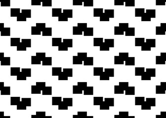 Black geometric element on a white background. Seamless texture. For wrapping paper, and fabric.