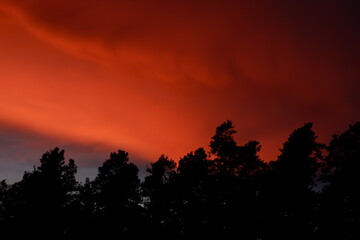 Wolken bei Sonnenuntergang