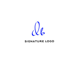 Initial db beauty monogram and elegant logo design