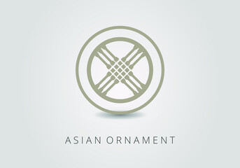 Ivory ornate linear ornaments in Kazakh traditional style. Asian floral designs. Abstract Asian elements of the national pattern of the ancient nomads of the Kyrgyz, Mongols, Kazakhs, Tatars. Vector.