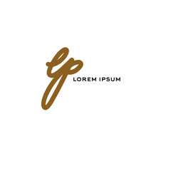Obraz premium Initial ep beauty monogram and elegant logo design