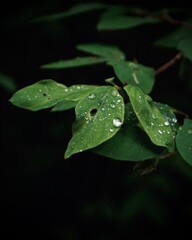 Wassertropfen auf Blätter