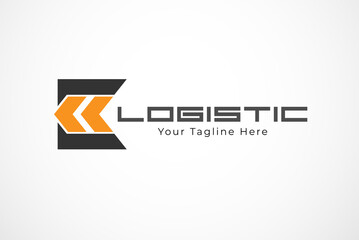 abstract Initial Letter K  Arrow Logo, Letter K with arrow combination, Usable for Business and logistic Logos, Flat Vector Logo Design Template, vector illustration