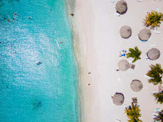  Cas Abou Beach on the caribbean island of Curacao, Playa Cas Abou in Curacao Caribbean tropical...