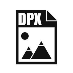 DPX File Icon, Flat Design Style