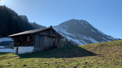 mountain hut in the mountains