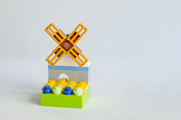 toy windmill made of blocks