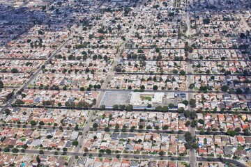 Obraz premium Luftaufnahme über Los Angeles