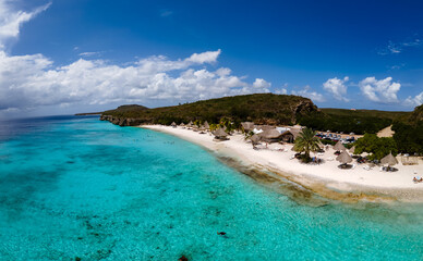  Cas Abou Beach on the caribbean island of Curacao, Playa Cas Abou in Curacao Caribbean tropical...
