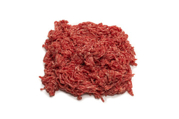 Chopped meat background. Top view.