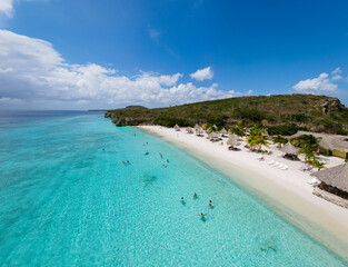  Cas Abou Beach on the caribbean island of Curacao, Playa Cas Abou in Curacao Caribbean tropical...