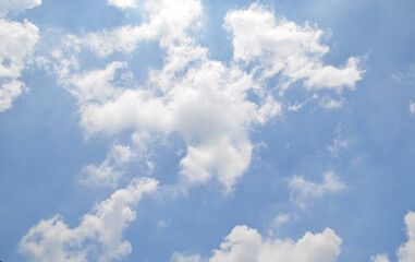Naklejka na ściany i meble Blue sky with a cloud.