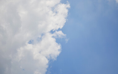 Fototapeta na wymiar Blue sky with a cloud.