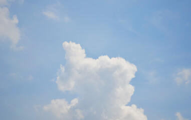 Blue sky with a cloud.