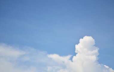Blue sky with a cloud.