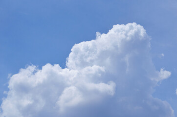 Blue sky with a cloud.