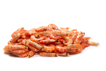 Shrimps isolated on a white background.