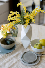 Kitchen table Vase of flowers