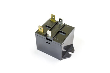 Microwave reley on white background, isolated, Home appliances repair service.