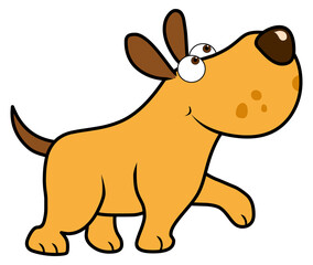 Walking Cartoon Dog illustration