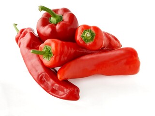 multicolor fruits of peppers vegetable close up