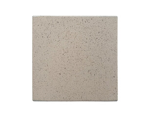 close up of ktichen countertop stone ,quartz or artificial stone ,  sample showing grained and beige textured isolated on white background with clipping path.