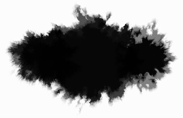 Ink drop. Round, ragged inkblot. Vector illustration.