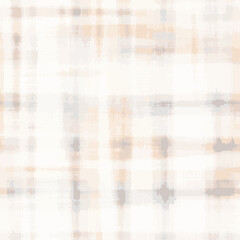 Vector seamless tartan pattern, plaid print, picnic checkered paint brush strokes. Gingham brush texture for textile: shirts, tablecloths, clothes, blankets
