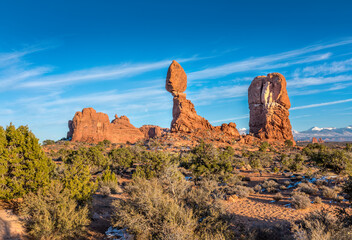 The famous balanced rock close to the Arches National Pak, Utah
