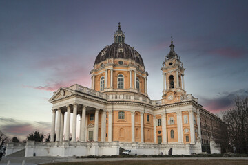 Fototapeta na wymiar Basilica of Superga, on the Superga hill - Turin - Italy