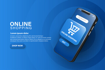 Online shopping concept, digital marketing on website and mobile application