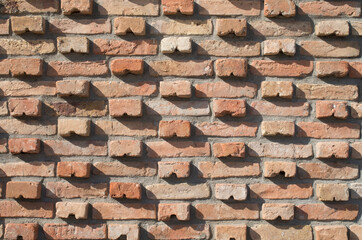 New colorful decorative bricks wall  closeup