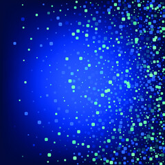 Blue Square Carnaval Blue Vector Background. Top Rhombus Postcard. Celebration Confetti Wallpaper. Turquoise Celebrate Texture.