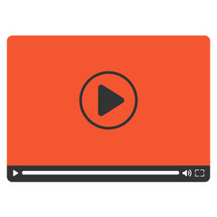 Video player concept vector ui ux interface