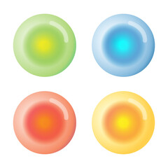 Abstract spheres atoms glass multicolor concept vector