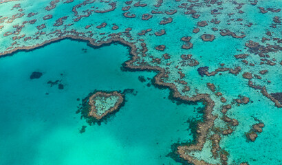 Great barrier reef from the sky in Australia © Noemie