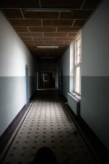 corridors of an old and out of use school