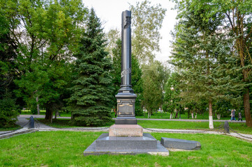 Monument to Vasily Gratsinsky in the park of the same name, Rzhev, Tver region, Russian Federation, September 19, 2020